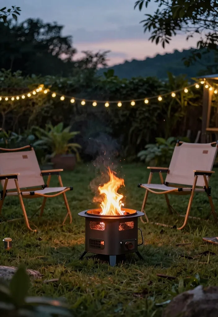 15 Easy Propane Fire Pit Ideas for Backyard Ambiance 6. Portable Fire Pit 0