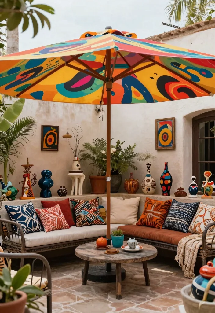 15 Huge Cantilever Umbrella Patio Ideas for Maximum Shade 12. Artistic Expressions 0