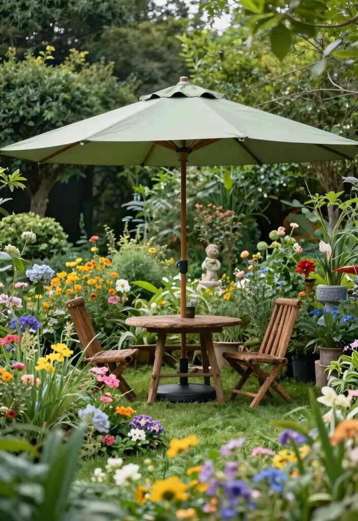 15 Huge Cantilever Umbrella Patio Ideas for Maximum Shade 7. Garden Oasis 0