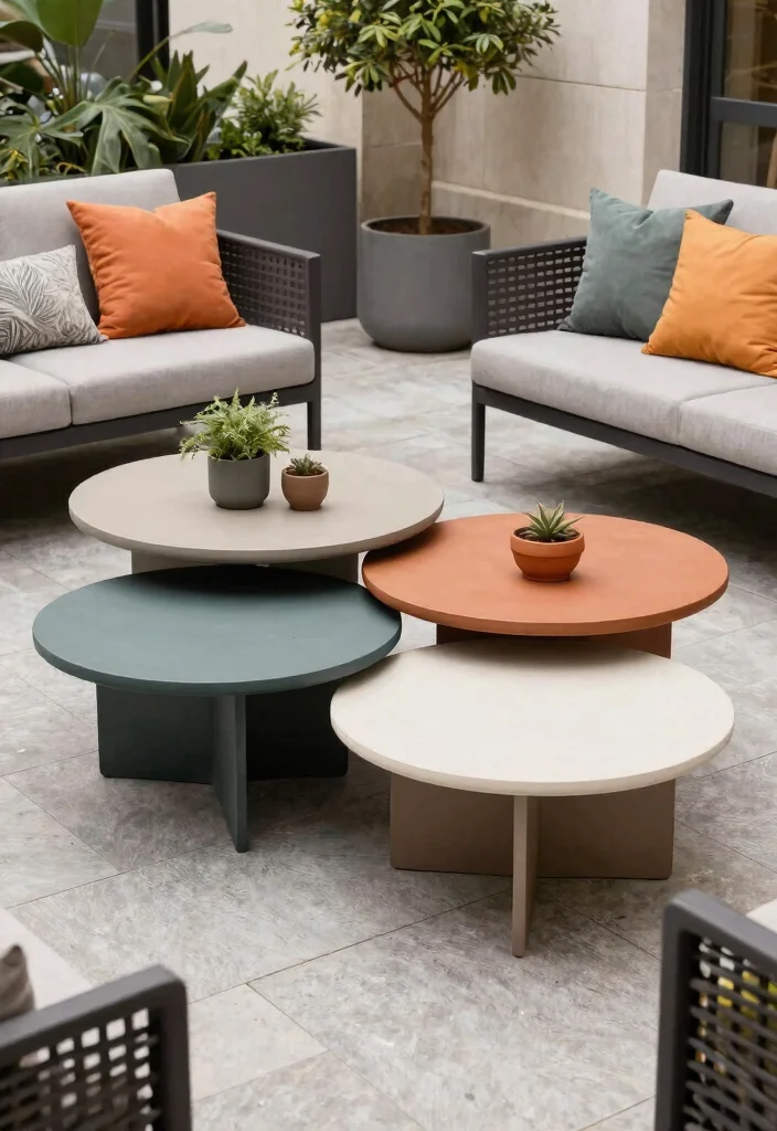 15 Modern Patio Coffee Table Ideas for Lounge Areas 14. Stacking Coffee Tables 0