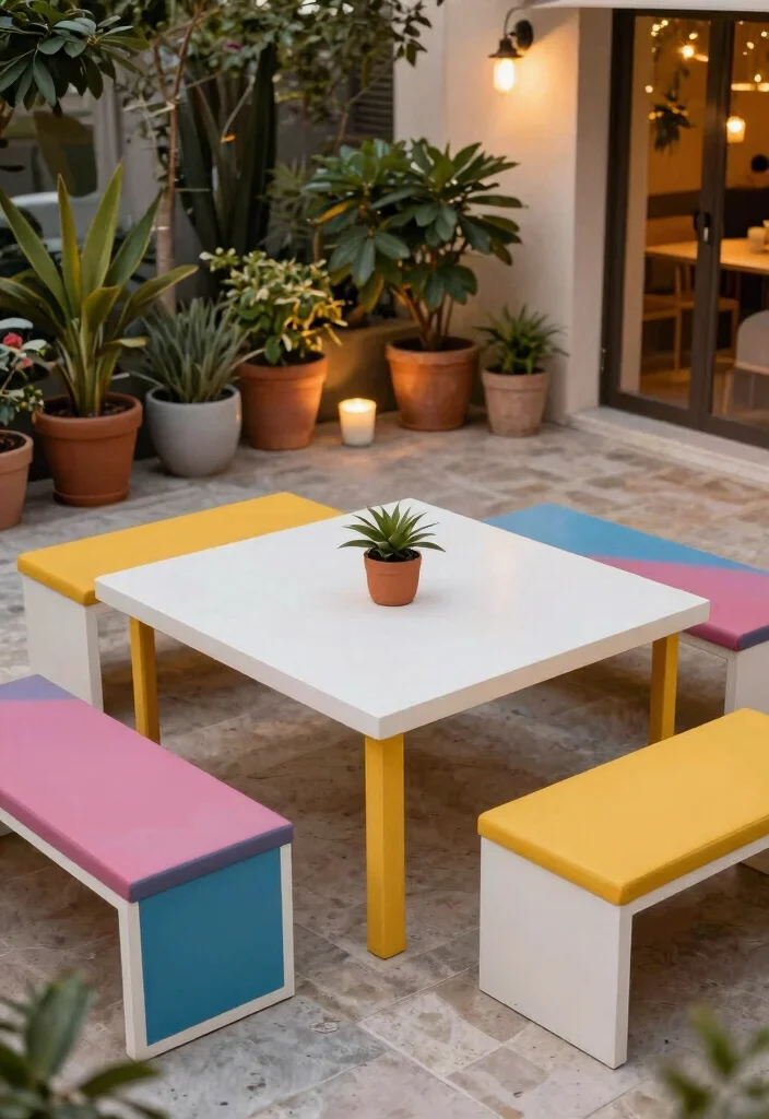 15 Modern Patio Coffee Table Ideas for Lounge Areas 7. Coffee Tables with Built in Seating 0