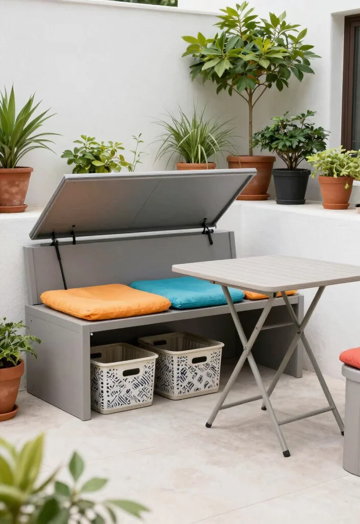 15 Pro Patio Set Up Ideas for Small Space Gardening Solutions 2. Multi functional Furniture 0