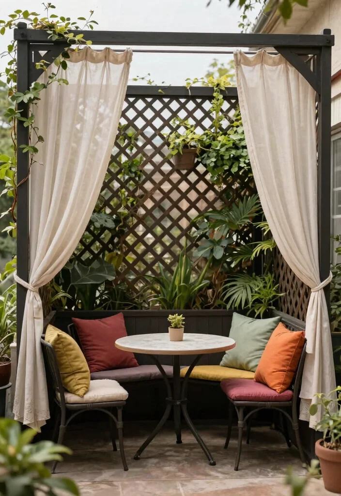 15 Pro Patio Set Up Ideas for Small Space Gardening Solutions 6. Stylish Privacy Screens 0