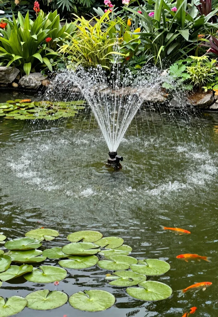 15 Relaxing Solar Fountain Ideas No Wires Needed 7. Solar Pond Fountain 0