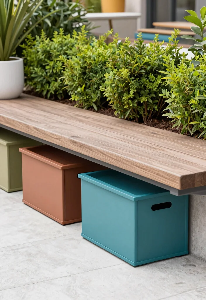 15 Smart Outdoor Cushion Storage Ideas Weatherproof 11. Sliding Storage Boxes 0