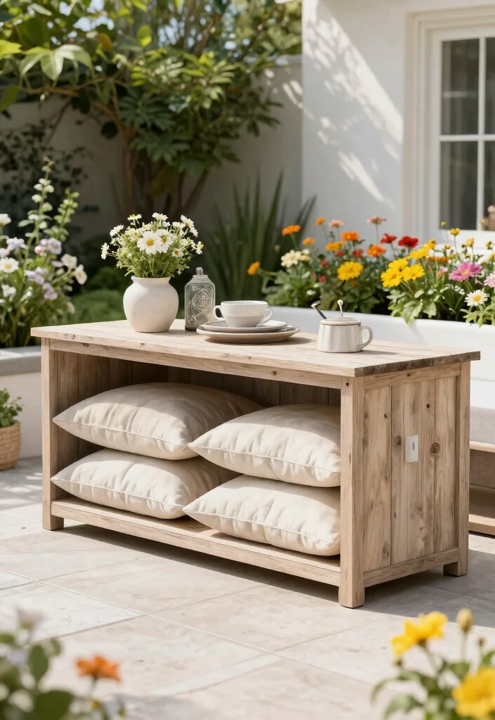 15 Smart Outdoor Cushion Storage Ideas Weatherproof 12. Raised Storage Units 0
