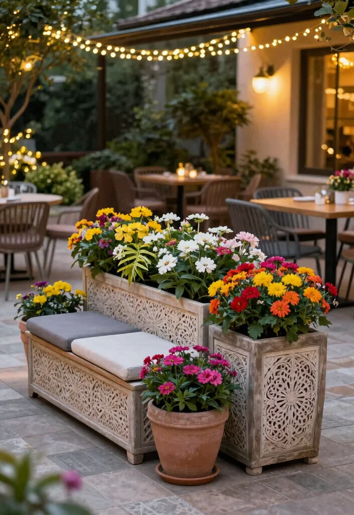 15 Smart Outdoor Cushion Storage Ideas Weatherproof 9. Multi Use Planters 0