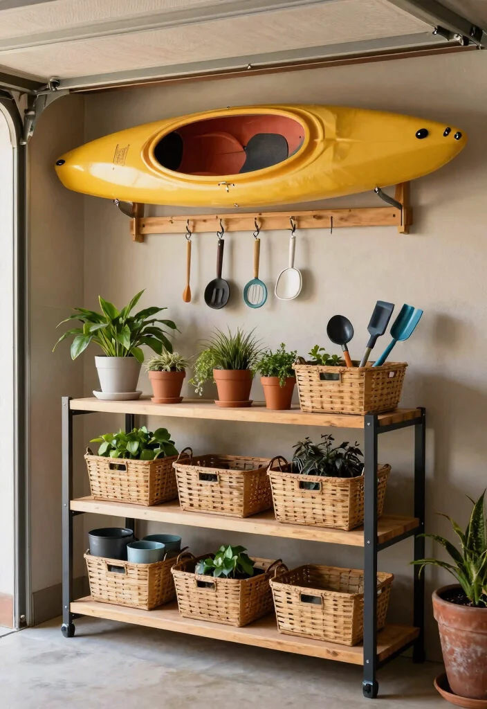 15 Space Saving Kayak Garage Storage Ideas Hoists Racks 8. Under Shelf Storage 0