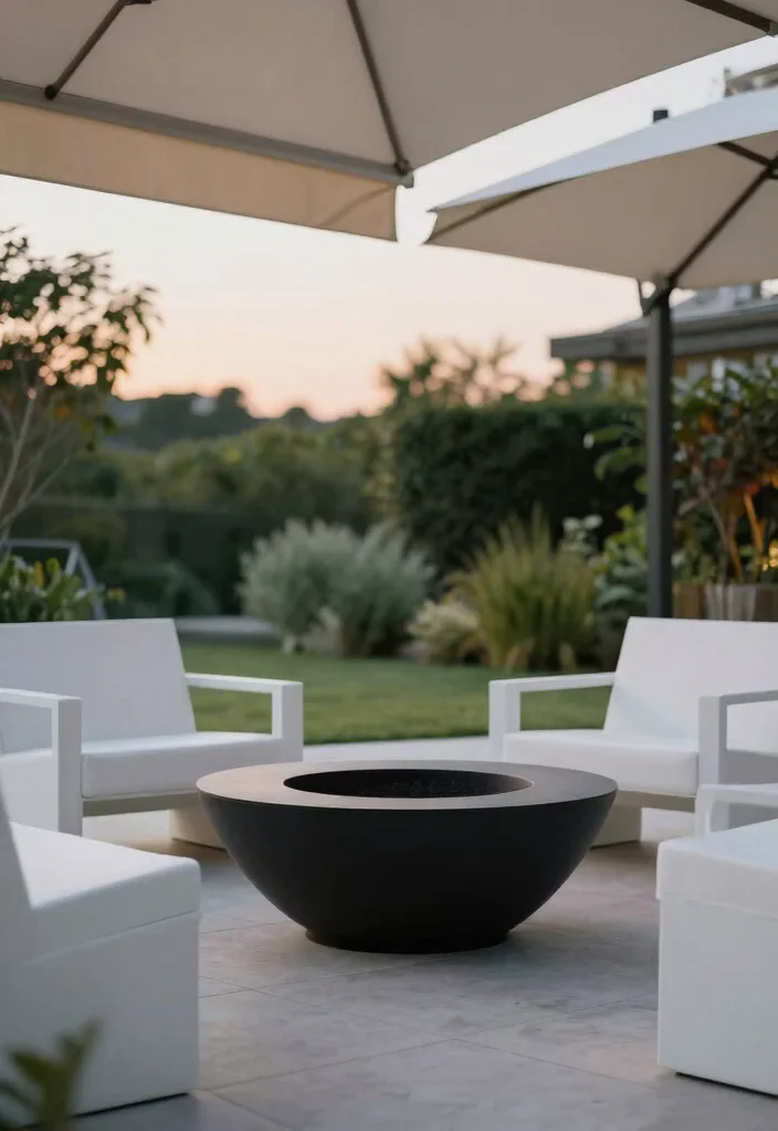 15 Stunning Outdoor Fire Bowl Patio Ideas for Ambiance 1. Modern Minimalist Fire Bowl 0