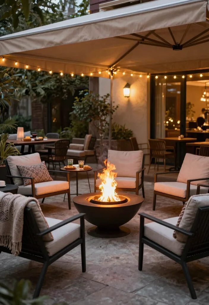 15 Stunning Outdoor Fire Bowl Patio Ideas for Ambiance 11. Fire Bowl with Surrounding Seating Area 0