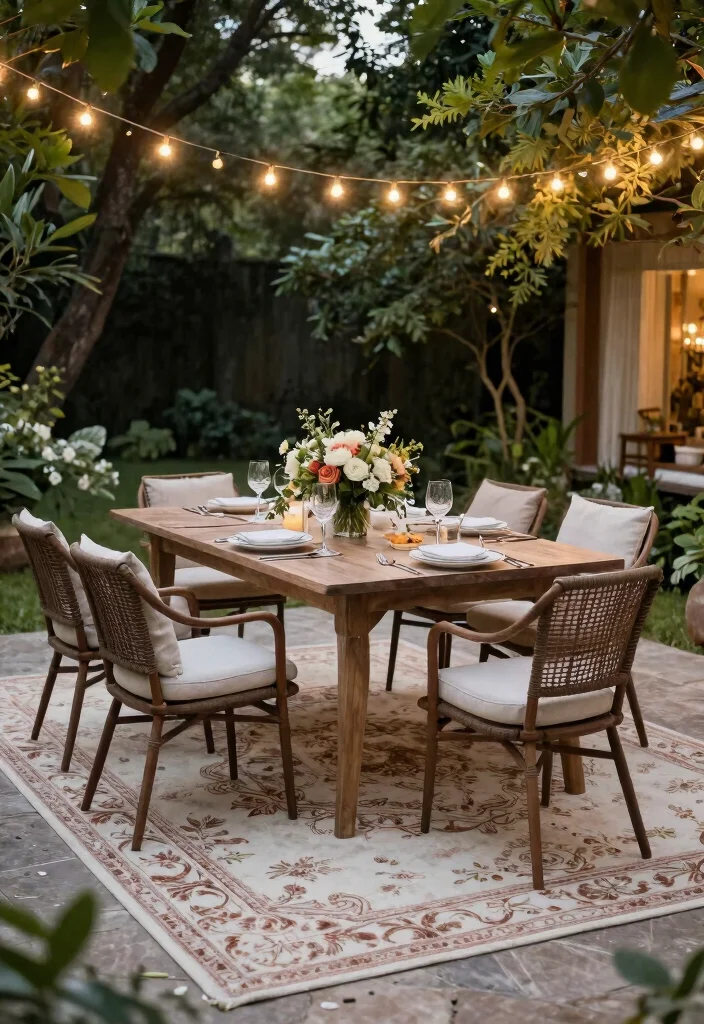 15 Stunning Patio Rug Inspiration Photos for Summer 12 15 Stunning Patio Rug Inspiration Photos for Summer 12. Outdoor Dining Delight 0