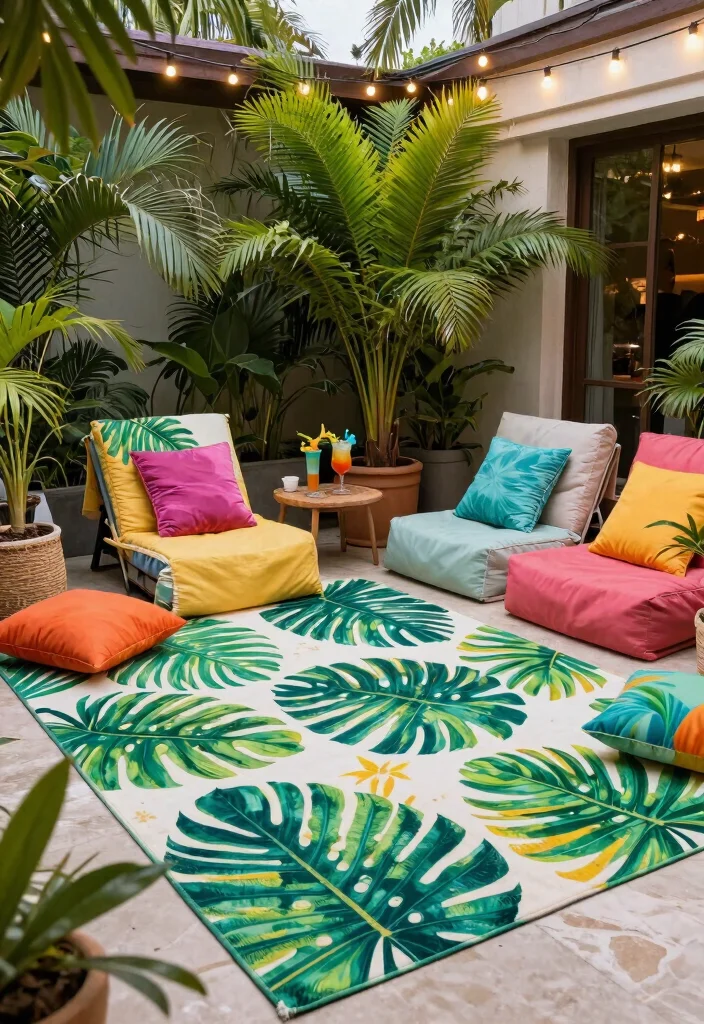 15 Stunning Patio Rug Inspiration Photos for Summer 5 15 Stunning Patio Rug Inspiration Photos for Summer 5. Tropical Vibes 0