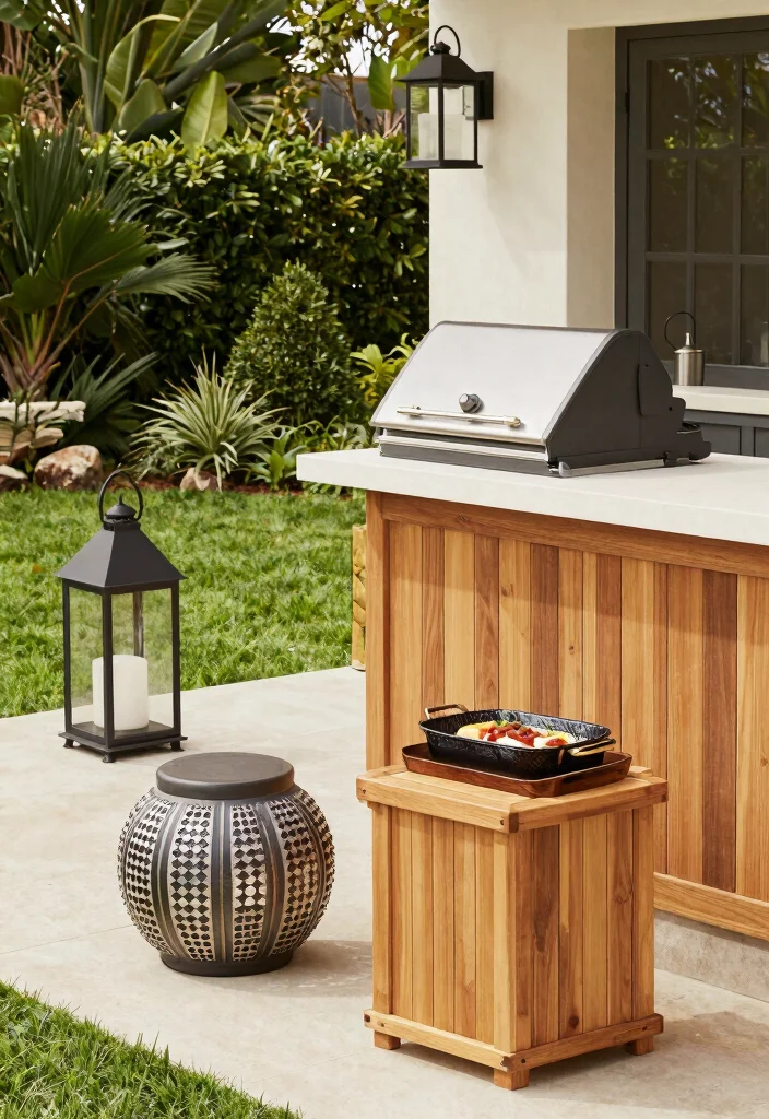 15 Ultimate Offset Smoker Ideas for Backyard Pitmasters 13. Elegant Teak Accents for a Polished Look 0
