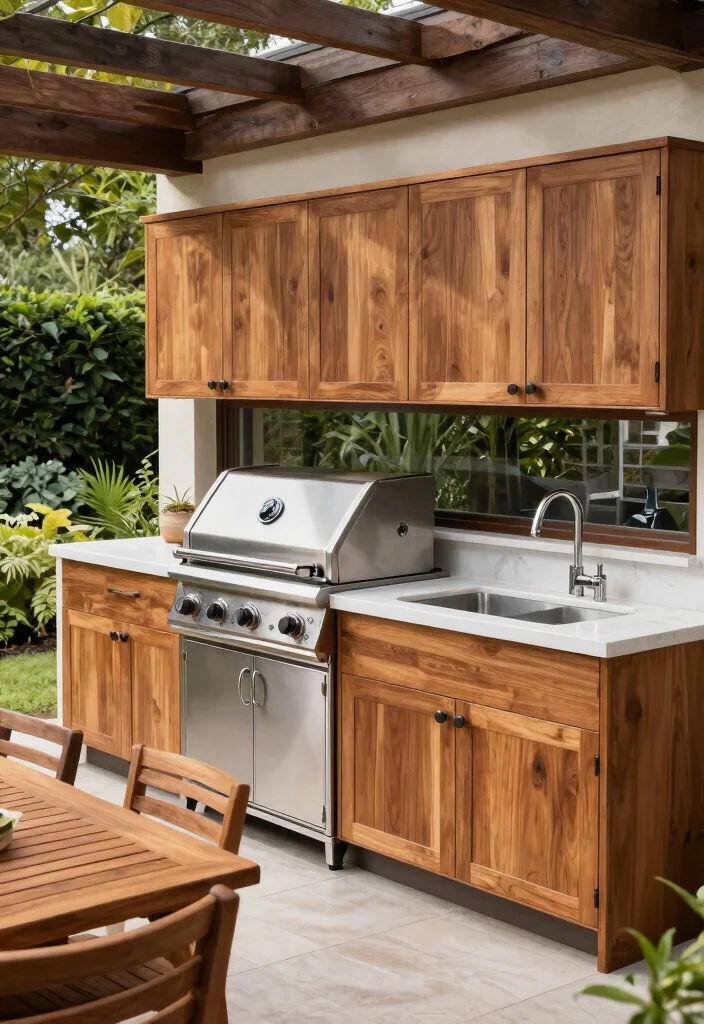 15 Ultimate Offset Smoker Ideas for Backyard Pitmasters 4. Integrated Outdoor Kitchen for Serious Grilling 0