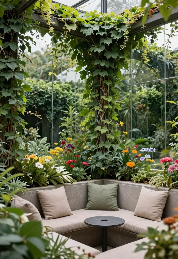 15 Unique Outdoor Mirror Inspiration for Your Secret Garden 11. Reflective Garden Walls for Depth and Privacy 0