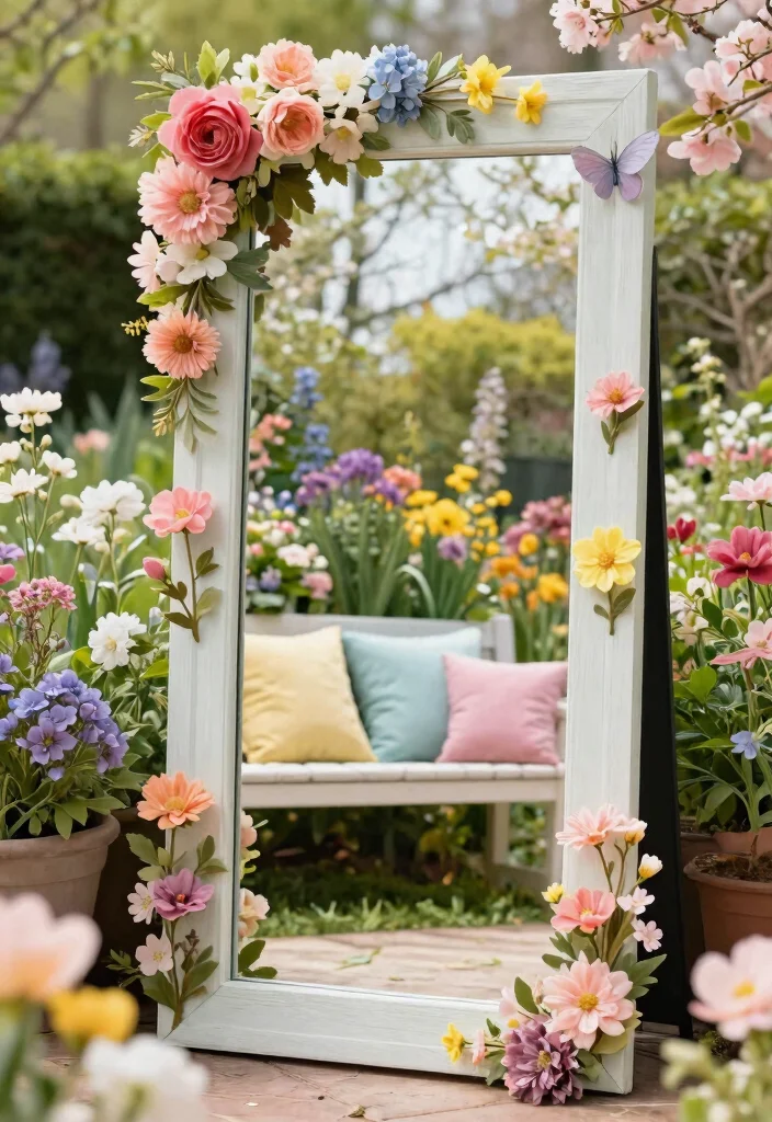 15 Unique Outdoor Mirror Inspiration for Your Secret Garden 13. Mirrors as Seasonal Decor Themes 0