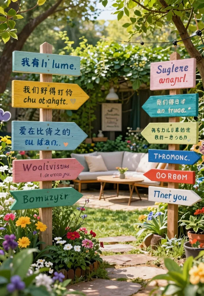 15 Whimsical Garden Statue Decor Ideas Yard Art 13. Playful Garden Signs 0