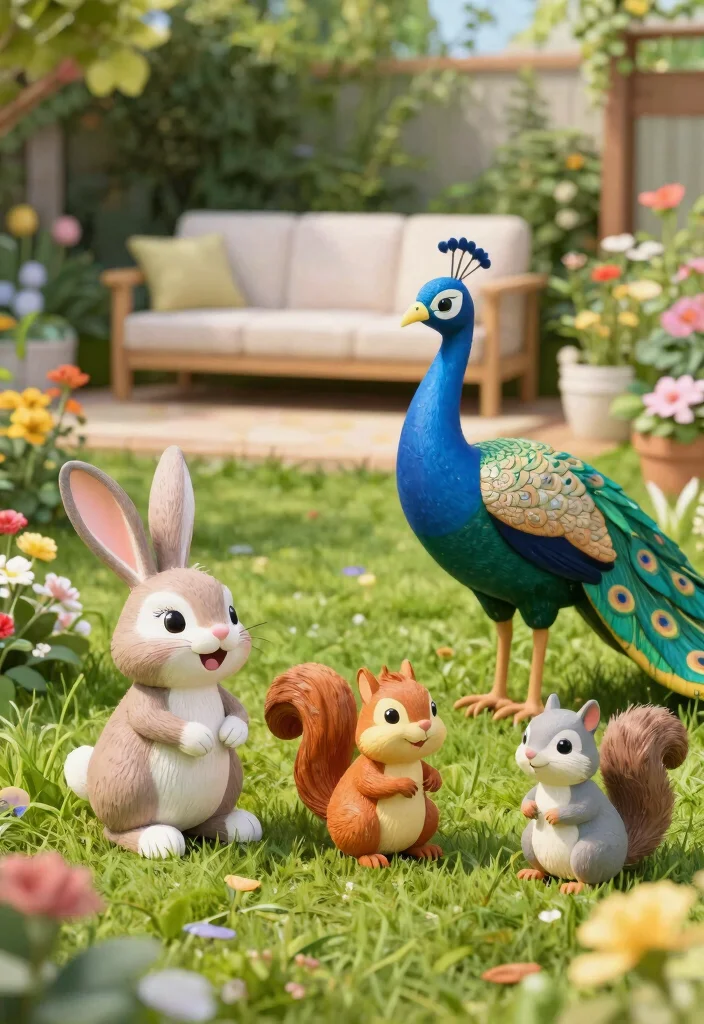 15 Whimsical Garden Statue Decor Ideas Yard Art 2. Playful Animal Statues 0