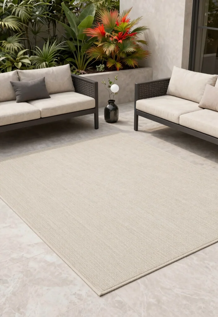 21 Beautiful Outdoor Patio Rug Ideas to Anchor Your Space 10 21 Beautiful Outdoor Patio Rug Ideas to Anchor Your Space 10. Minimalist Styles 0