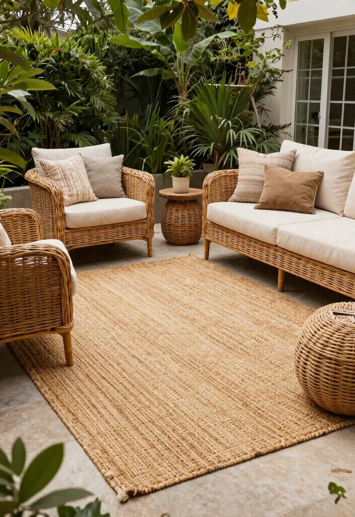 21 Beautiful Outdoor Patio Rug Ideas to Anchor Your Space 12 21 Beautiful Outdoor Patio Rug Ideas to Anchor Your Space 12. Textured Weaves 0