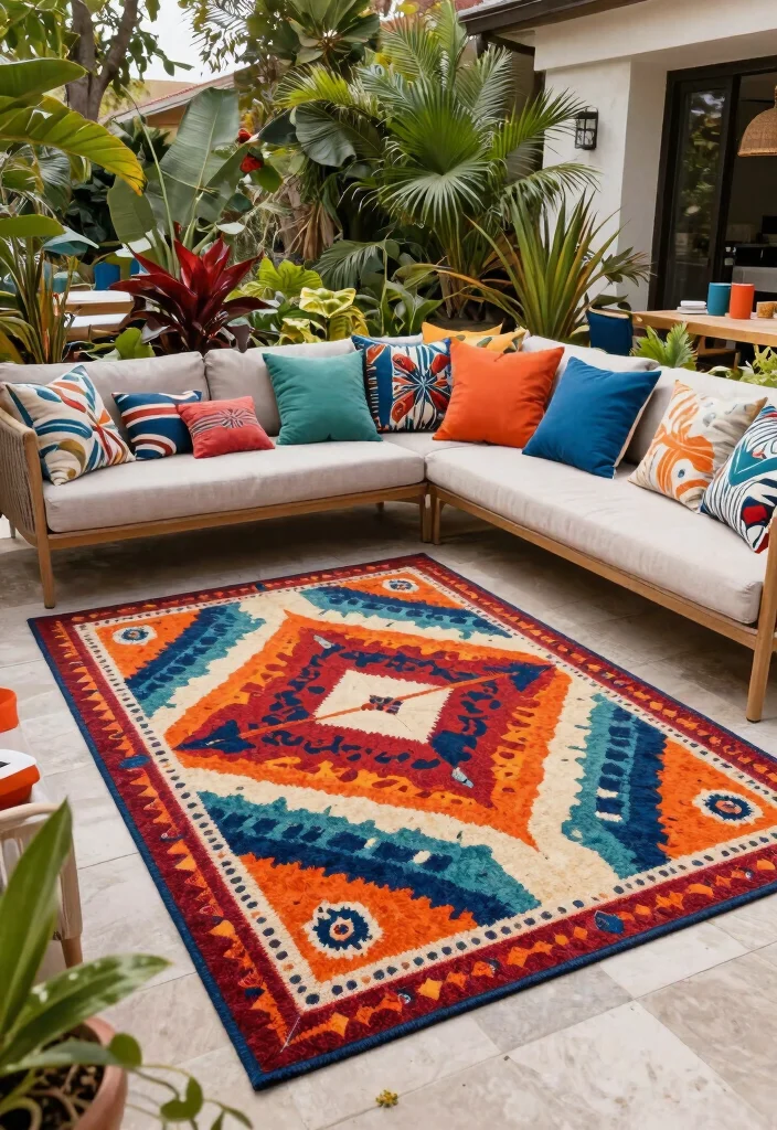 21 Beautiful Outdoor Patio Rug Ideas to Anchor Your Space 19 21 Beautiful Outdoor Patio Rug Ideas to Anchor Your Space 19. Statement Rugs 0