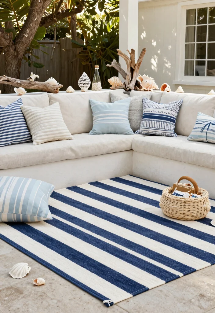 21 Beautiful Outdoor Patio Rug Ideas to Anchor Your Space 5 21 Beautiful Outdoor Patio Rug Ideas to Anchor Your Space 5. Coastal Inspired Rugs 0