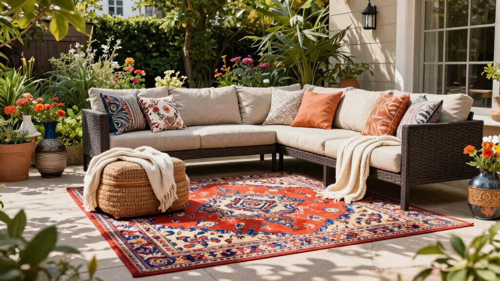 21 Beautiful Outdoor Patio Rug Ideas to Anchor Your Space