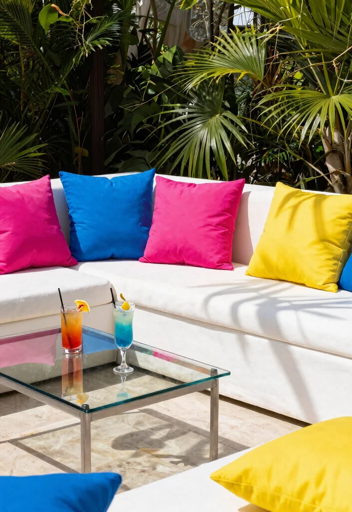 21 Bright Outdoor Cushion Ideas for Spring Makeovers 2. Bright and Bold 0