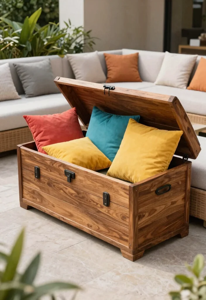 21 Bright Outdoor Cushion Ideas for Spring Makeovers 21. Outdoor Cushion Storage Solutions 0