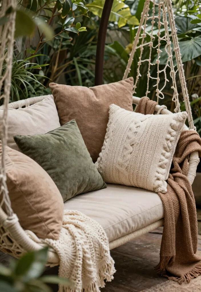 21 Bright Outdoor Cushion Ideas for Spring Makeovers 4. Texture Mix 0