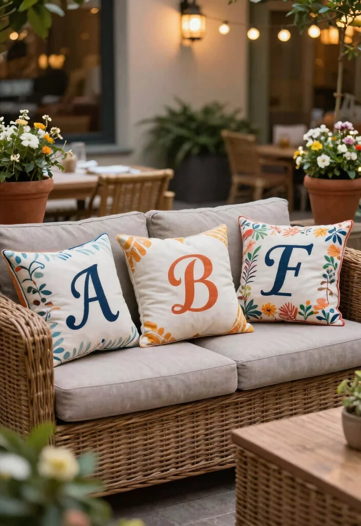 21 Bright Outdoor Cushion Ideas for Spring Makeovers 6. Personalized Touch 0
