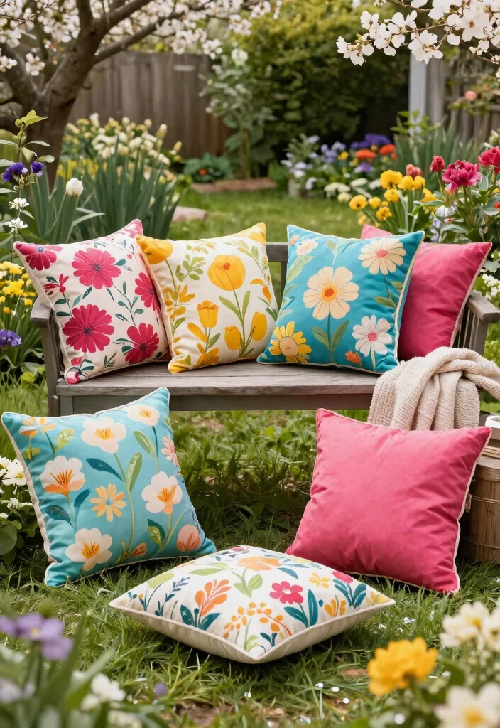21 Bright Outdoor Cushion Ideas for Spring Makeovers 7. Seasonal Swaps 0