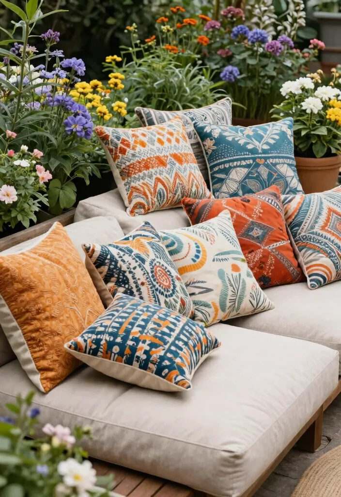 21 Bright Outdoor Cushion Ideas for Spring Makeovers 9. Layering for Comfort 0