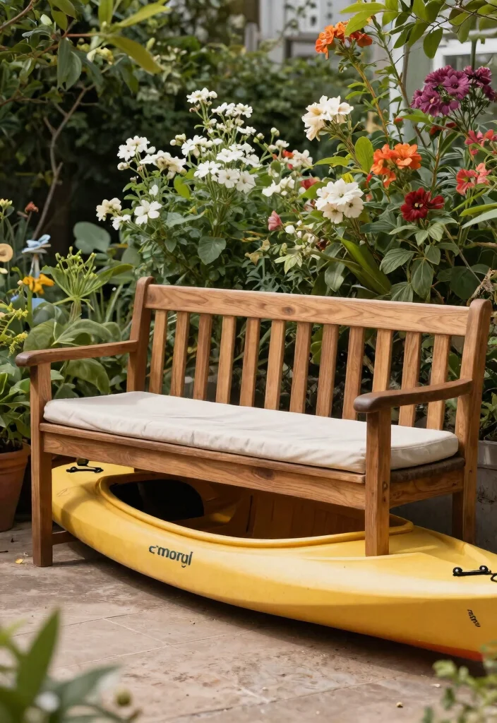 21 Clever Kayak Storage Ideas to Protect Your Boat 10. Kayak Storage Benches 0