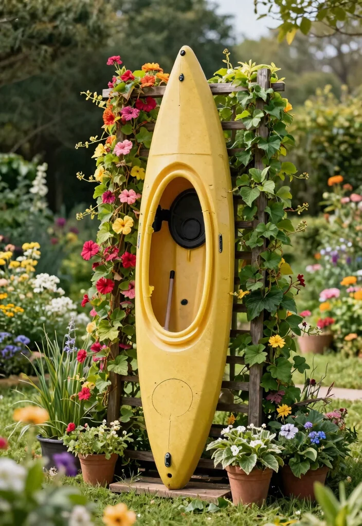 21 Clever Kayak Storage Ideas to Protect Your Boat 12. Decorative Trellis Storage 0