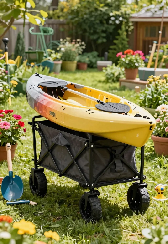 21 Clever Kayak Storage Ideas to Protect Your Boat 14. Portable Kayak Storage Carts 0