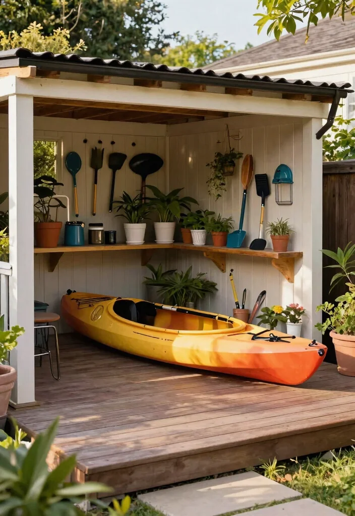 21 Clever Kayak Storage Ideas to Protect Your Boat 4. Under Deck Storage Solutions 0