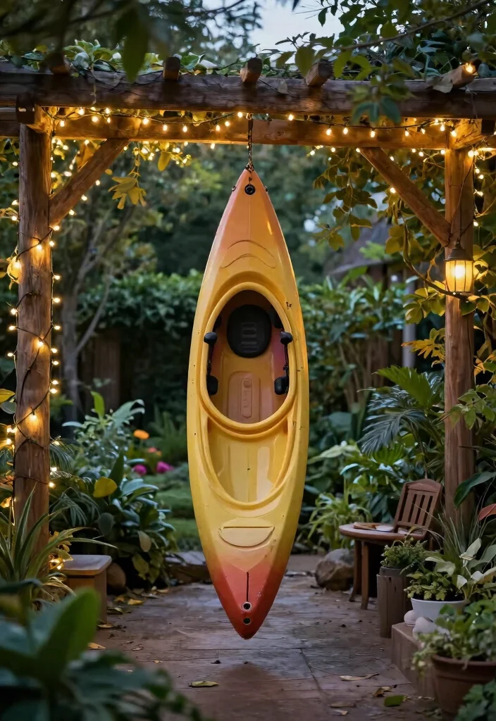 21 Clever Kayak Storage Ideas to Protect Your Boat 6. Hanging Kayak Storage 0