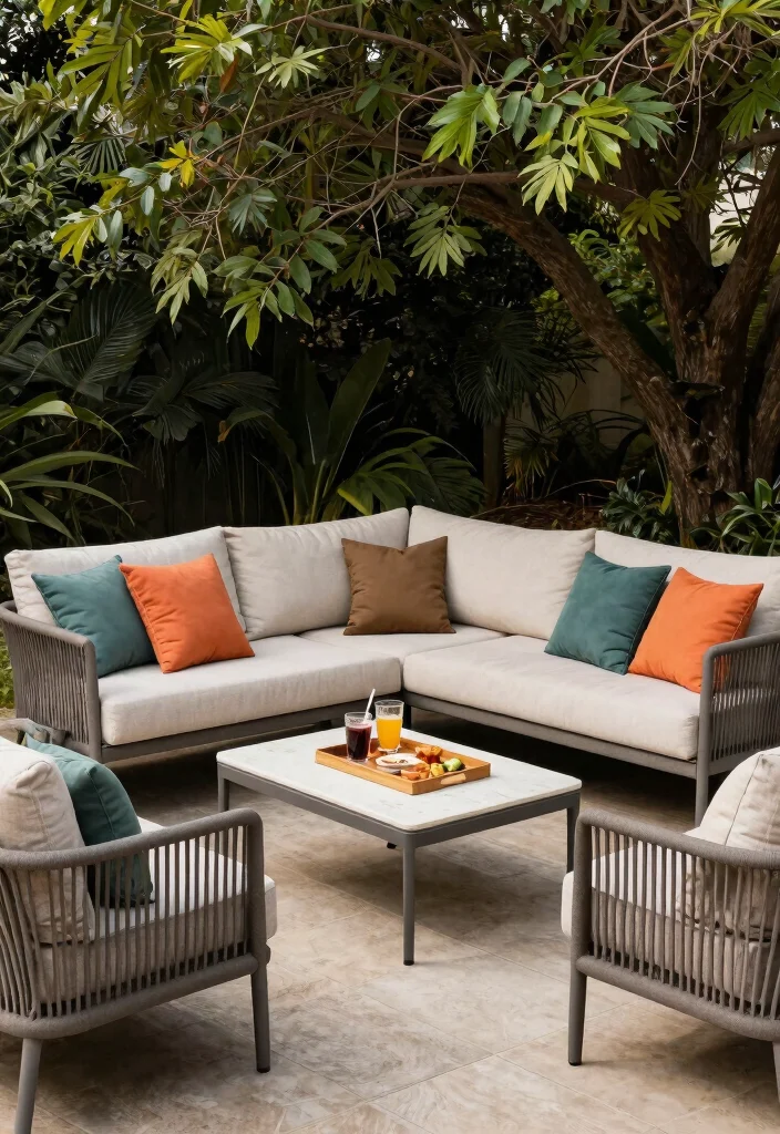 21 Comfortable Patio Sofa Ideas for Outdoor Living 14. Sofa Sets with Matching Chairs 0