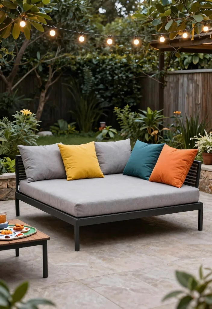 21 Comfortable Patio Sofa Ideas for Outdoor Living 21. Sofa Bed for Double Duty 0