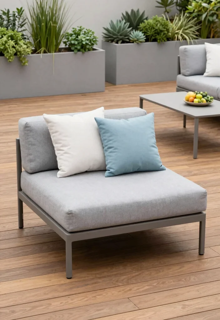 21 Comfortable Patio Sofa Ideas for Outdoor Living 4. Chic Minimalist Designs 0