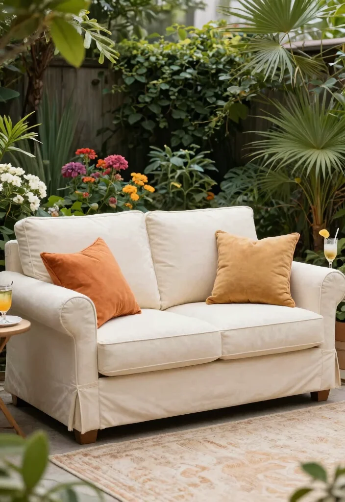 21 Comfortable Patio Sofa Ideas for Outdoor Living 7. Soft Cushiony Loveseats 0