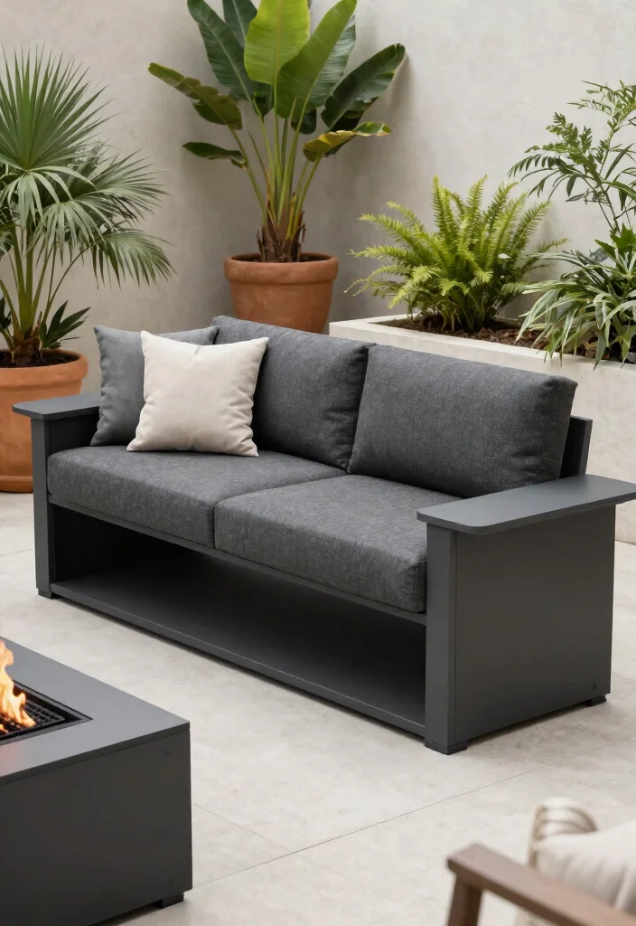 21 Comfortable Patio Sofa Ideas for Outdoor Living 8. Outdoor Sofa with Built In Storage 0