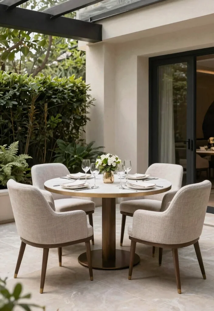 21 Elegant Patio Dining Set Ideas for Summer Meals 10 21 Elegant Patio Dining Set Ideas for Summer Meals 10. Luxurious Upholstered Outdoor Chairs 0