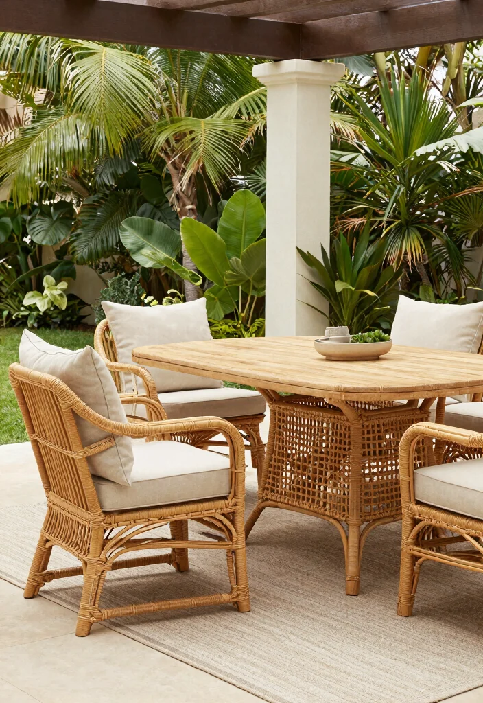 21 Elegant Patio Dining Set Ideas for Summer Meals 4 21 Elegant Patio Dining Set Ideas for Summer Meals 4. Eco Friendly Rattan Dining Set 0