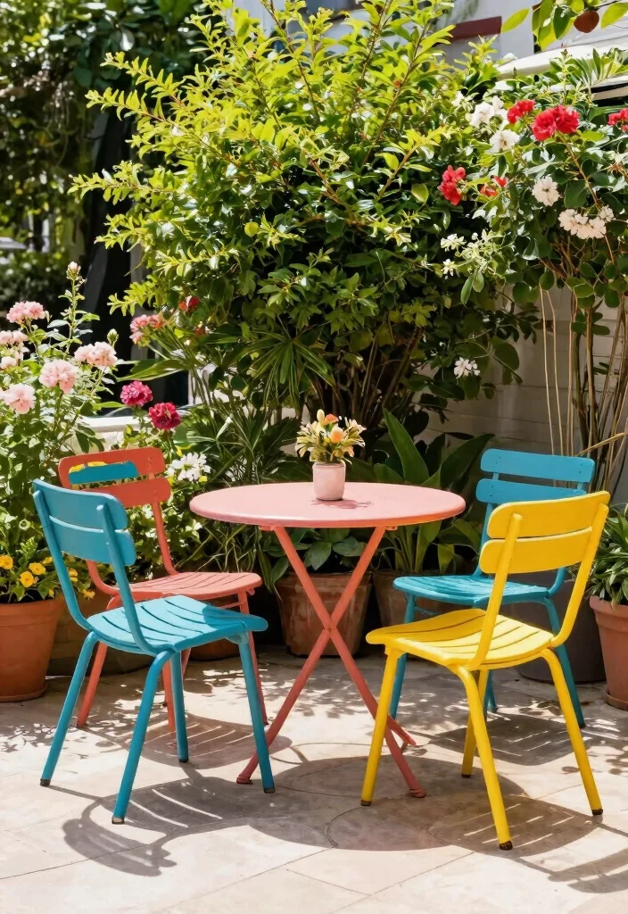 21 Elegant Patio Dining Set Ideas for Summer Meals 5 21 Elegant Patio Dining Set Ideas for Summer Meals 5. Colorful Bistro Sets for Quirky Charm 0