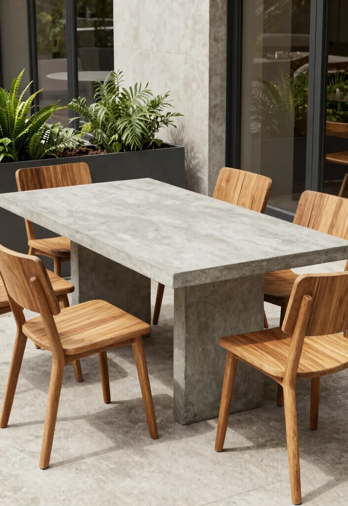 21 Elegant Patio Dining Set Ideas for Summer Meals 9 21 Elegant Patio Dining Set Ideas for Summer Meals 9. Eco Conscious Concrete Options 0