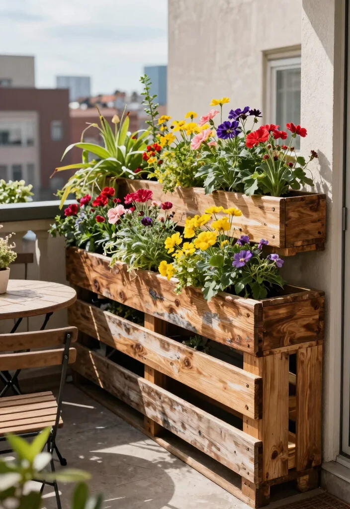 21 Space Saving Vertical Planter Ideas for Balconies 1 21 Space Saving Vertical Planter Ideas for Balconies 1. Pallet Planter Walls 0