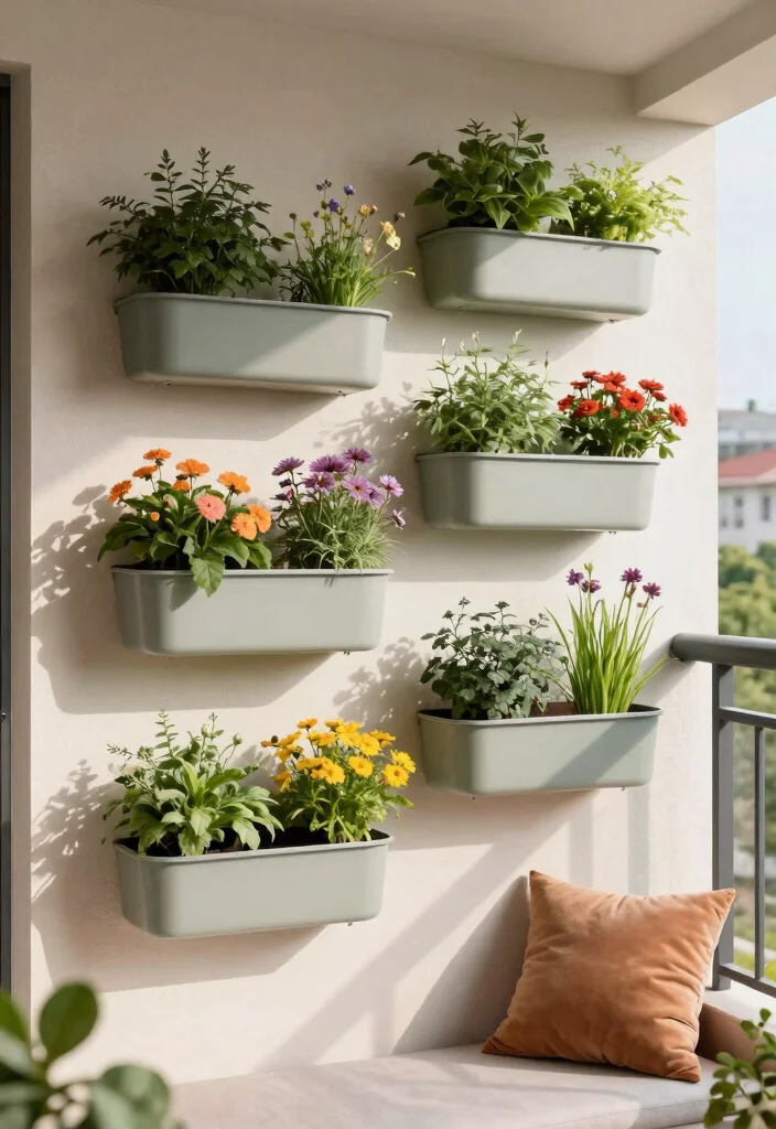 21 Space Saving Vertical Planter Ideas for Balconies 6 21 Space Saving Vertical Planter Ideas for Balconies 6. Wall Mounted Planter Boxes 0