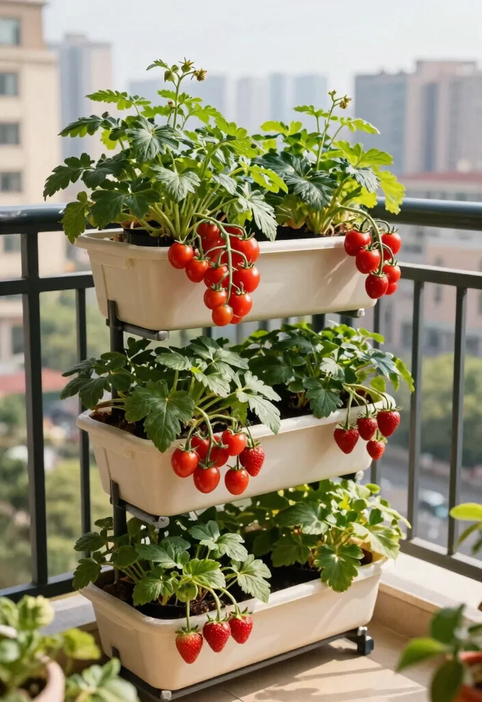21 Space Saving Vertical Planter Ideas for Balconies 9 21 Space Saving Vertical Planter Ideas for Balconies 9. Vertical Fruit Garden with Planter Columns 0